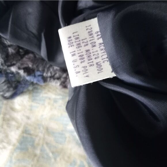 Revue 8 Multclrd Acrylic Wool Mohair Knitted Lngslvs Lined Button Up Women's - Picture 8 of 10